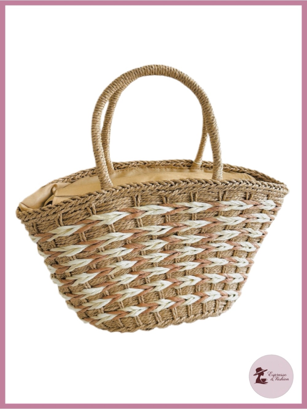 NWT Straw Beach Tote Bag - Picture 3 of 7